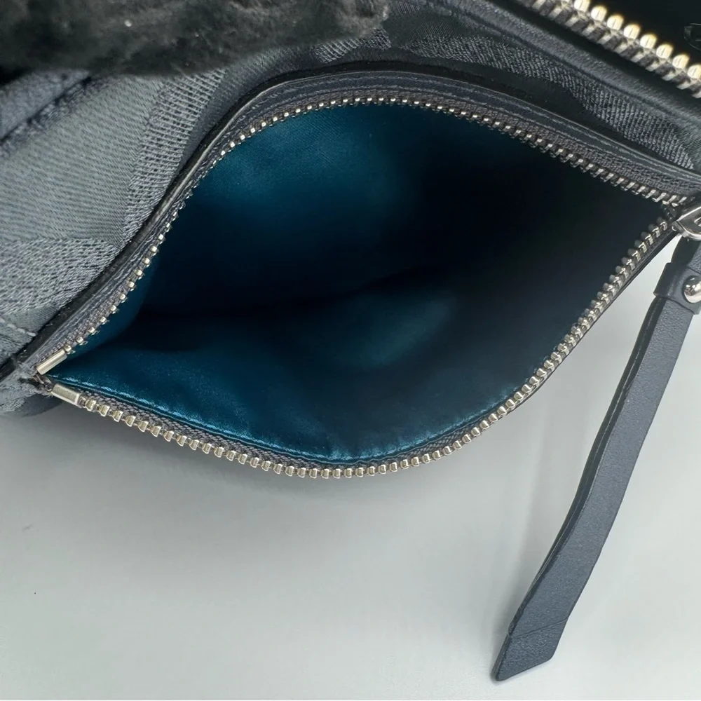 Coach Gray and Blue with Shimmer Shoulder Bag | Very Good Condition